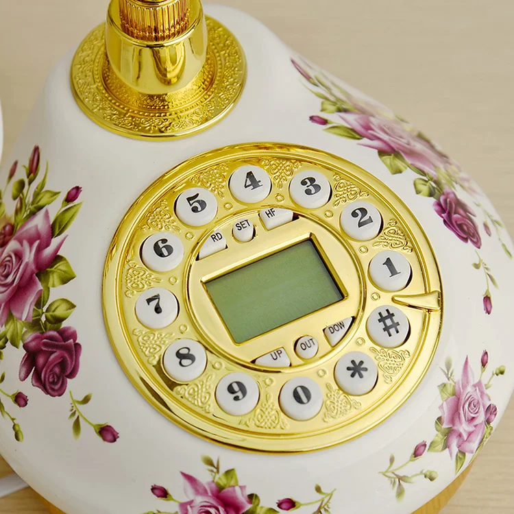 Старинная керамика домашний декор стационарный Настольный ретро-телефон модный