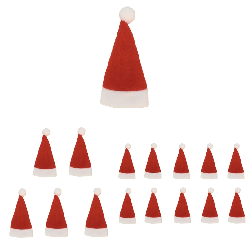 

573B 1/5/10pcs Christmas Tableware Pocket Knife Fork Cutlery Holder Bags Christmas Hat Organizer Home Dining Table Party