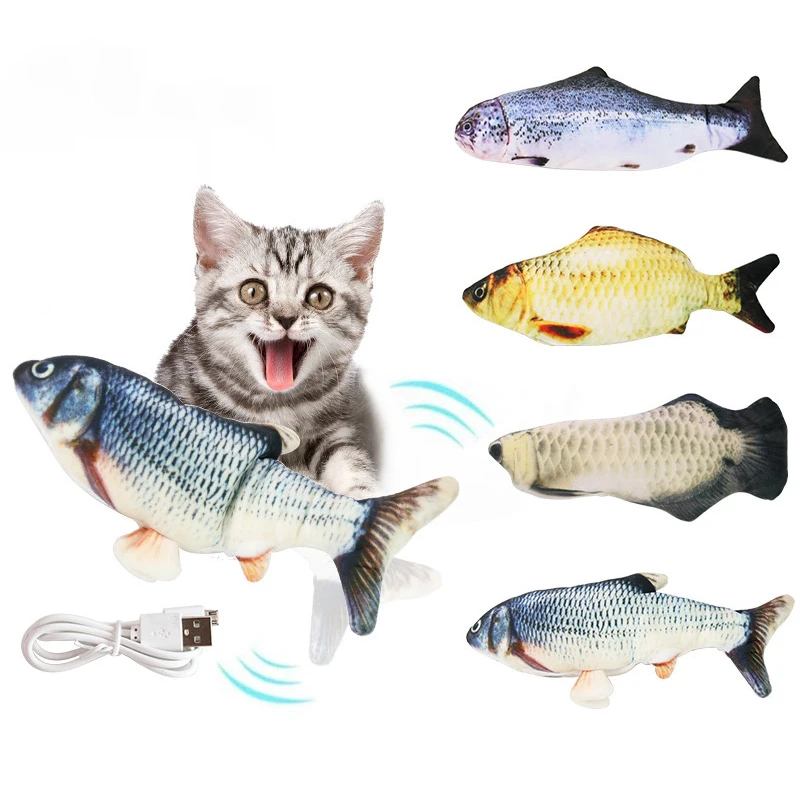 Товары для домашних животных электрическая имитация рыбы игрушки кошек