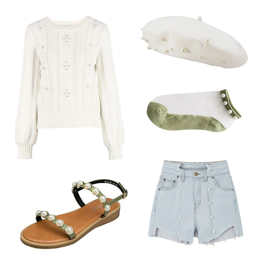 100Pcs Round Pearl Buttons Sew For Clothes Sliver Gold Setting Metal Button Buckle Dresses 6/7/8/9/10/12MM | Дом и сад