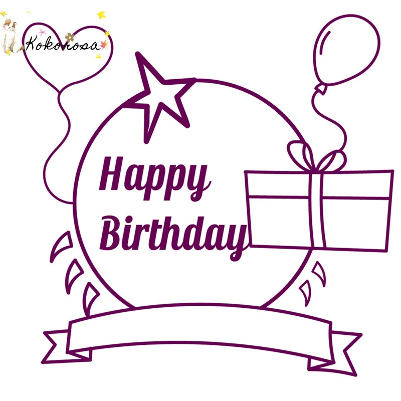 Металлические штампы Kokorosa для празднования дня рождения изготовления открыток