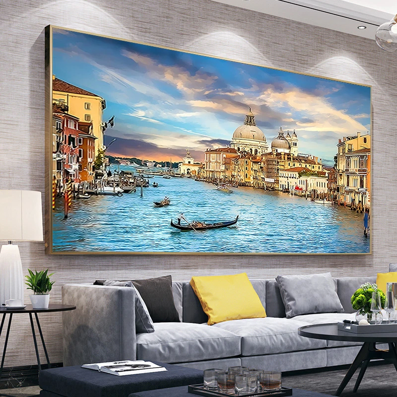 Алмазная вышивка DIY мозаика полная круглая дрель Венецианский пейзаж картина