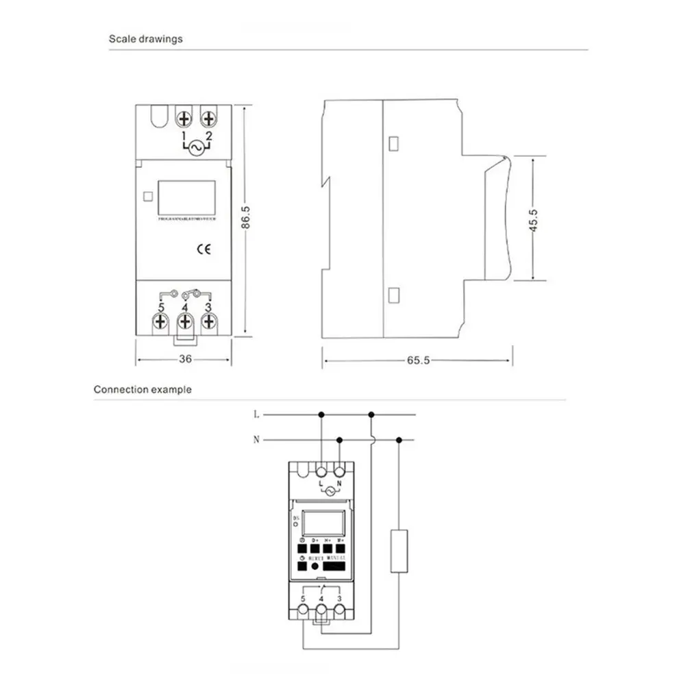 

SINOTIMER AC 12~220V Weekly 7 Days Programmable Digital Time Switch Relay Timer Control Din Rail Mount for Electric Appliance