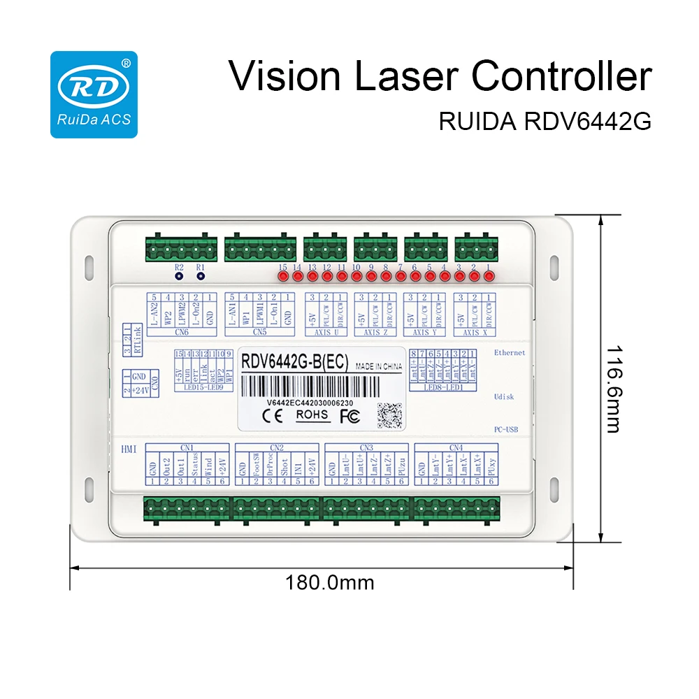 Ruida RDV6442G небольшой видение лазерной резки Управление Карты Системы лазерный