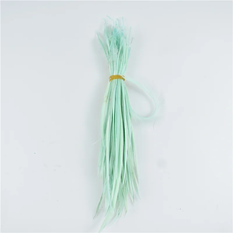 Mint Green Натуральные окрашенные гусиные перья для рукоделия 5-7 дюймов/13-18 см DIY Plume украшения перья для изготовления ювелирных изделий Перья DIY Декор - Цвет: Mint Green