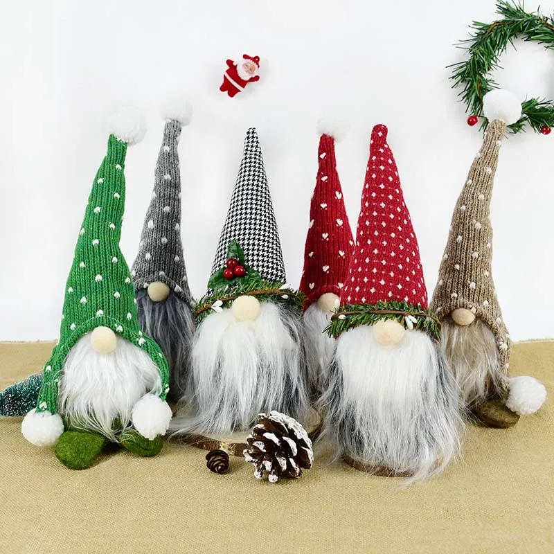 

Рождественская Кукла-Гном, украшения, стоячие плюшевые куклы на Рождество, снеговик, искусственный Рождественский подарок, новогодняя кукл...