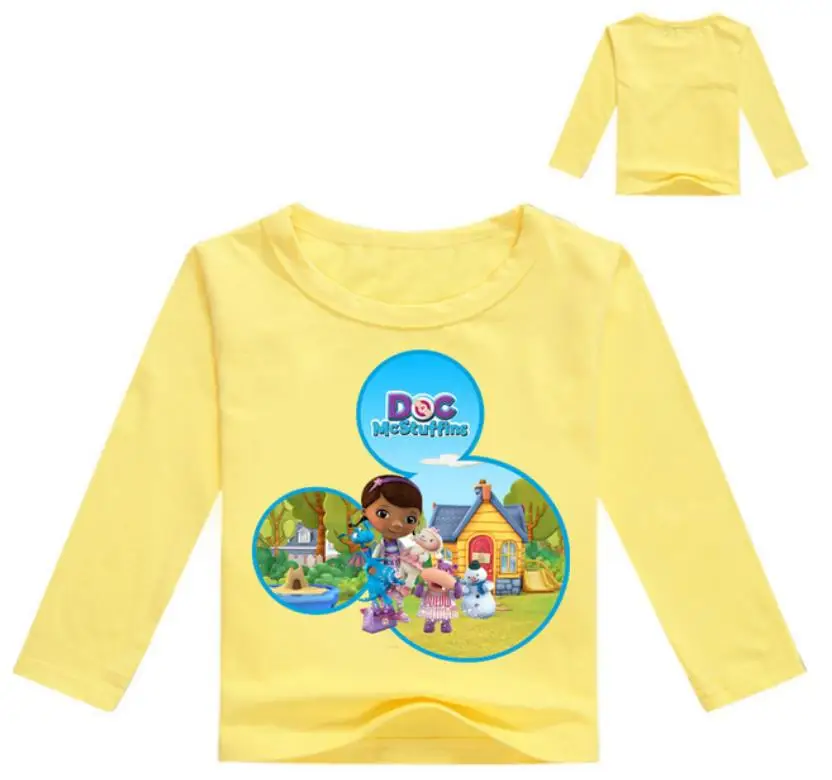 Детская толстовка г. Детская весенняя куртка детская одежда с принтом «Toy Doc Mcstuffins» хлопковые толстовки с капюшоном для детей Одежда для девочек, верхняя одежда