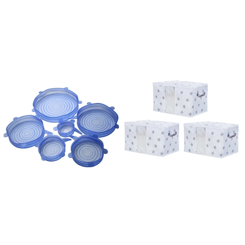 

6 шт., многоразовые силиконовые пакеты для хранения пищевых продуктов