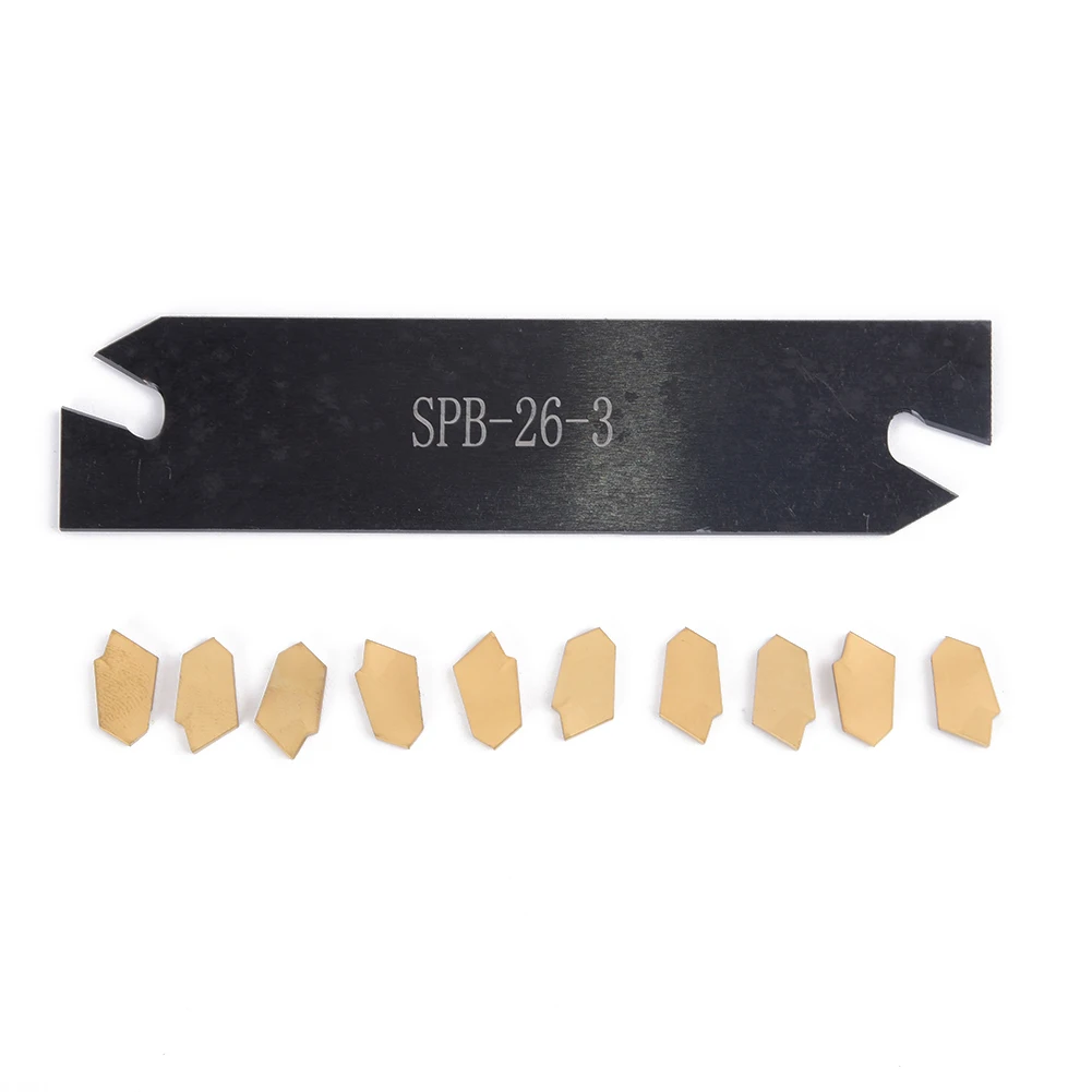 

Wholesale SPB26-3 26mm Part Off Blade Grooving Cut-Off Tool + 10 Pcs GTN-3 SP300 Inserts