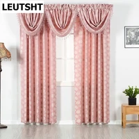 nordic curtains for living dining room bedroom pink jacquard girl room curtains window modern pink curtains with valance