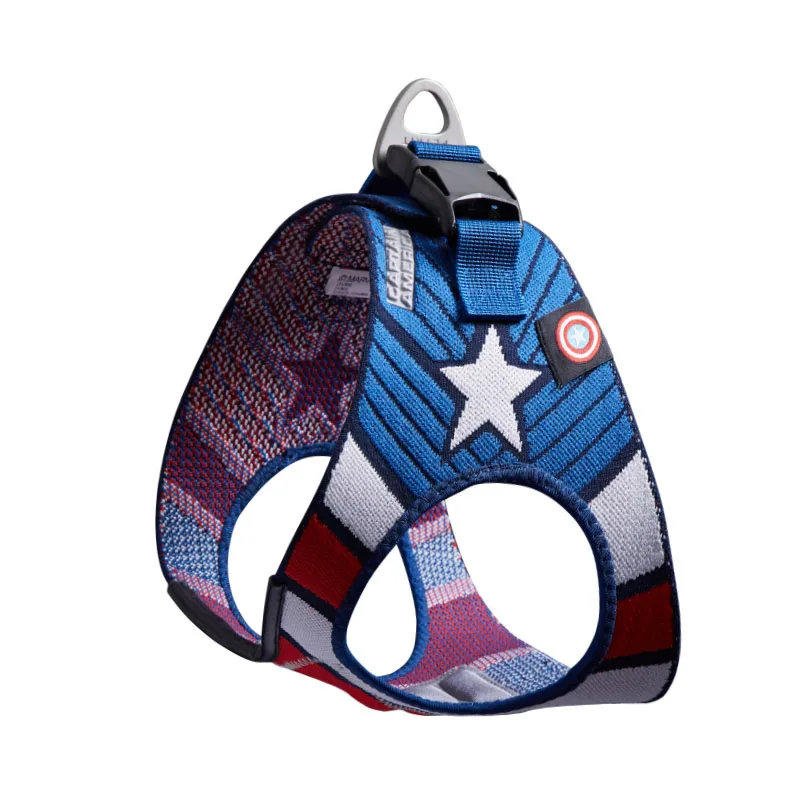 Captain America Petkit поводок для собак, жилет, не тянется, поводок для собак, мягкий Регулируемый для маленьких и больших, браслет для собак, Marvel, Мстители, товары для собак - Цвет: Captain America