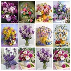 5D алмазная живопись, полная вышивка квадратнымикруглыми цветами, вышивка крестиком, алмазная вышивка, распродажа, ваза, искусство ручной работы, украшение для дома