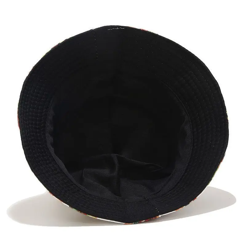 Панама из 2022 хлопка с принтом картофеля фри и бургеров шляпа рыбака уличная