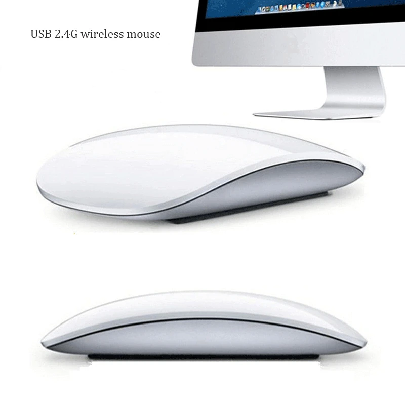 Bluetooth Magic mouse, 2 USB 2,4G, Беспроводная игровая мышь, тонкая сенсорная мышь для Apple, стиль, настольный компьютер, ноутбук, офисные мыши G