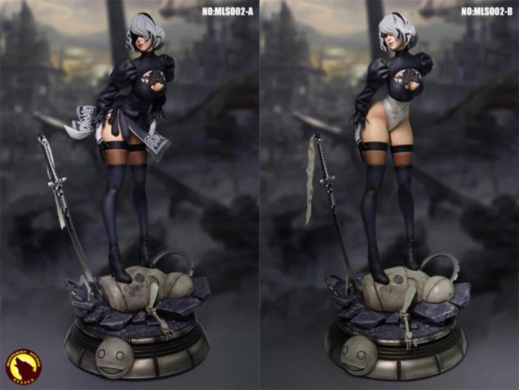 MLS002 1/4 PS4 игровой НИР автоматов 2B YoRHa № 2 Тип статуя фигурку Модель 51 см для любителей подарки