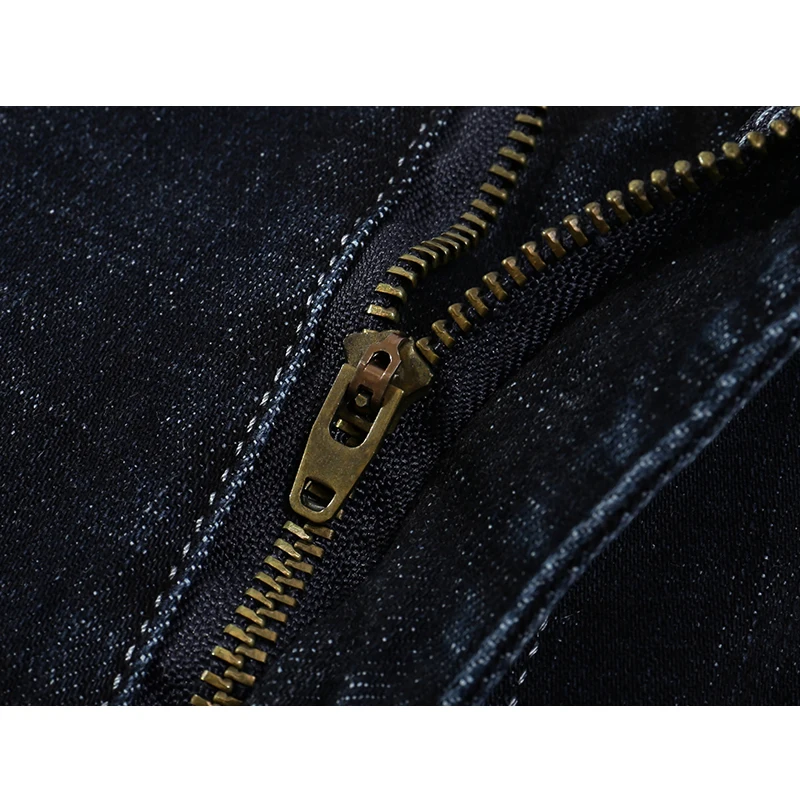 Мужские классические джинсы KSTUN черные повседневные прямого покроя Стрейчевые