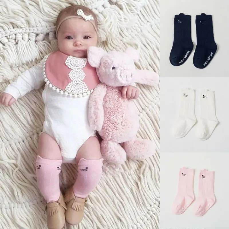 Hot Newborn Toddler Knee High Sock Baby Boy Girl Socks Anti Slip Cute Cat Cotton Warm Soft 0-4yers | Детская одежда и обувь