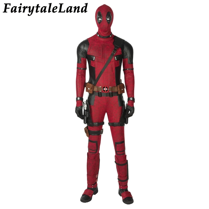 

Red Soldier Cosplay Costume Wade Red Battle Jumpsuit Halloween Carnival Outfit Full Sets With Accessories