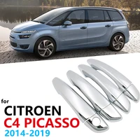 luxurious chrome door handle cover trim for citroen c4 picasso spacetourer mk2 2014 2019 accessories stickers styling exterior
