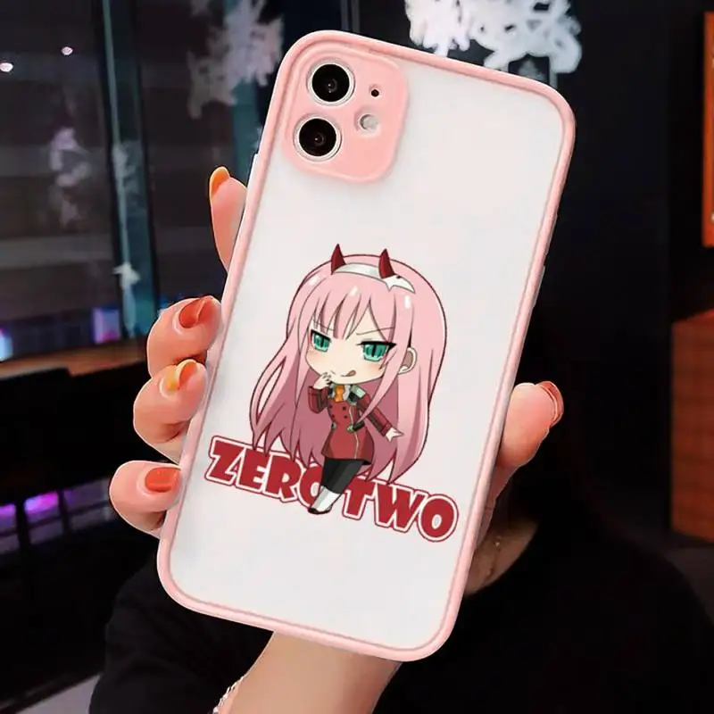 

DARLING in the FRANXX Anime Phone Cases matte transparent For iphone 7 8 11 12 plus mini x xs xr pro max luxury brand cover