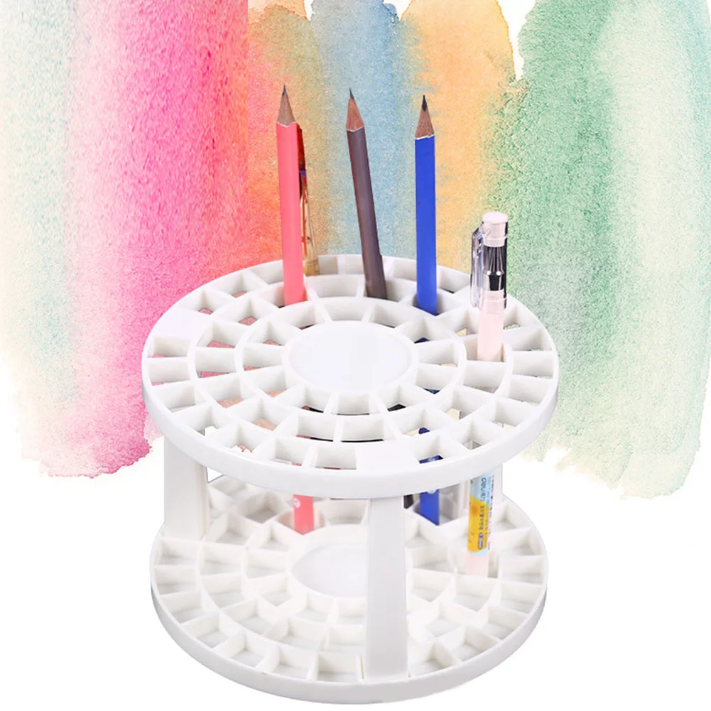 

49 Holes Brush Organizer Office Stationery Desktop Pen Holder Plastic Dismountable Makeup Storage Space-saving Multifunctional