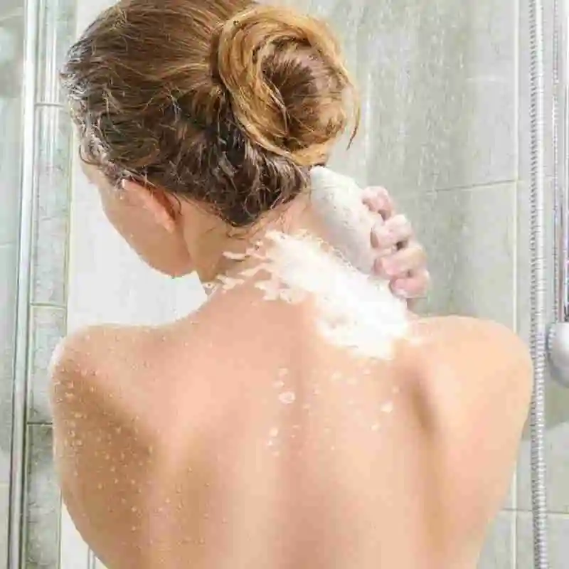 

Hanging Natural Fiber Cotton Mesh Foam Bag Storage Soap Container Elastic Linen Drawstring Bag