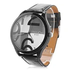 Часы женские кварцевые, с кожаным ремешком и большим циферблатом