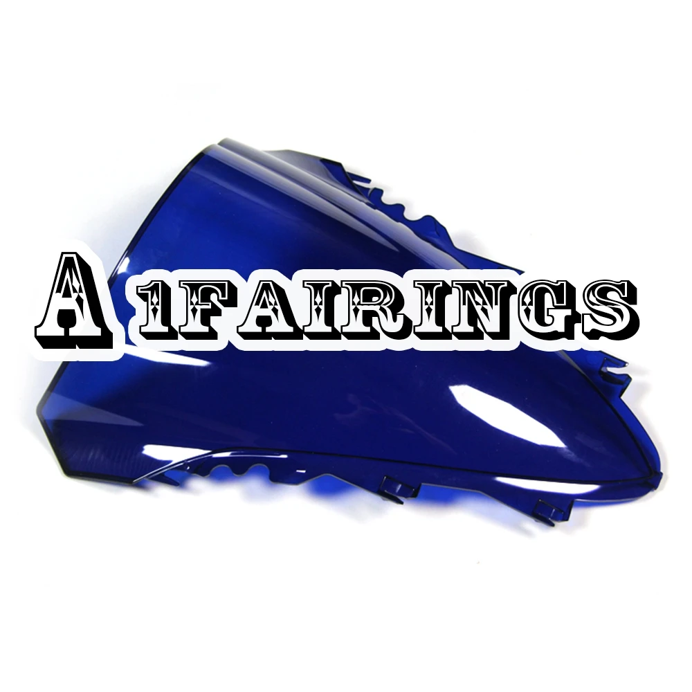 Для Yamaha YZF1000 R1 2007 2008 двойной пузырьковый спортивный велосипед ветровые стекла экран черный синий прозрачный R1 07 08 пластиковый ветровой экран