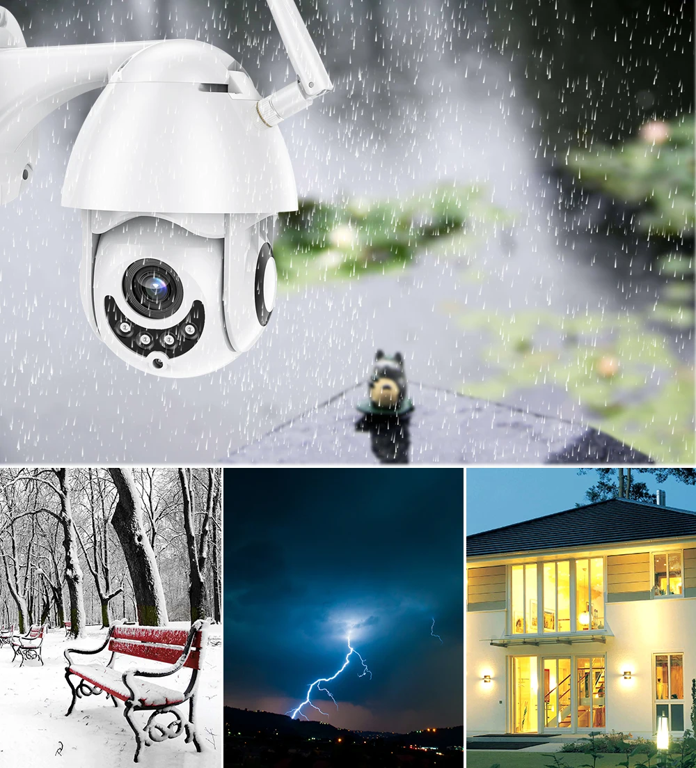 USAFEQLO 4x1080 P Беспроводная ip-камера панорамирование/наклон двусторонняя связь 2MP Мини Wifi камера видеонаблюдения TF слот для наружного использования в помещении Водонепроницаемый