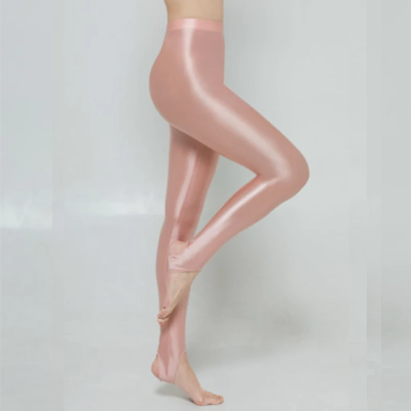 

HYRAX Pantyhose Satin GLOSSY OPAQUE Shiny Wet look Tights Sexy Stockings yoga pants leggings sport women fitness sexy foot Pants