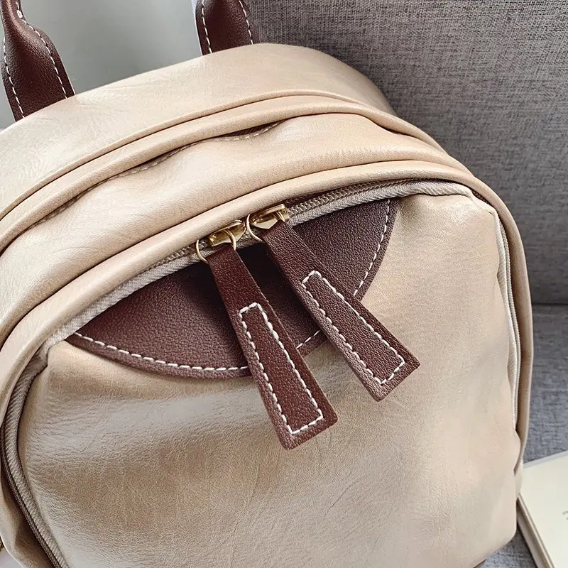 

Fashion Large Capacity Pu Leather Women Backpack Fashion School Bag Backpacks for Teenagers Vintage Shoulder Bag travel backpack