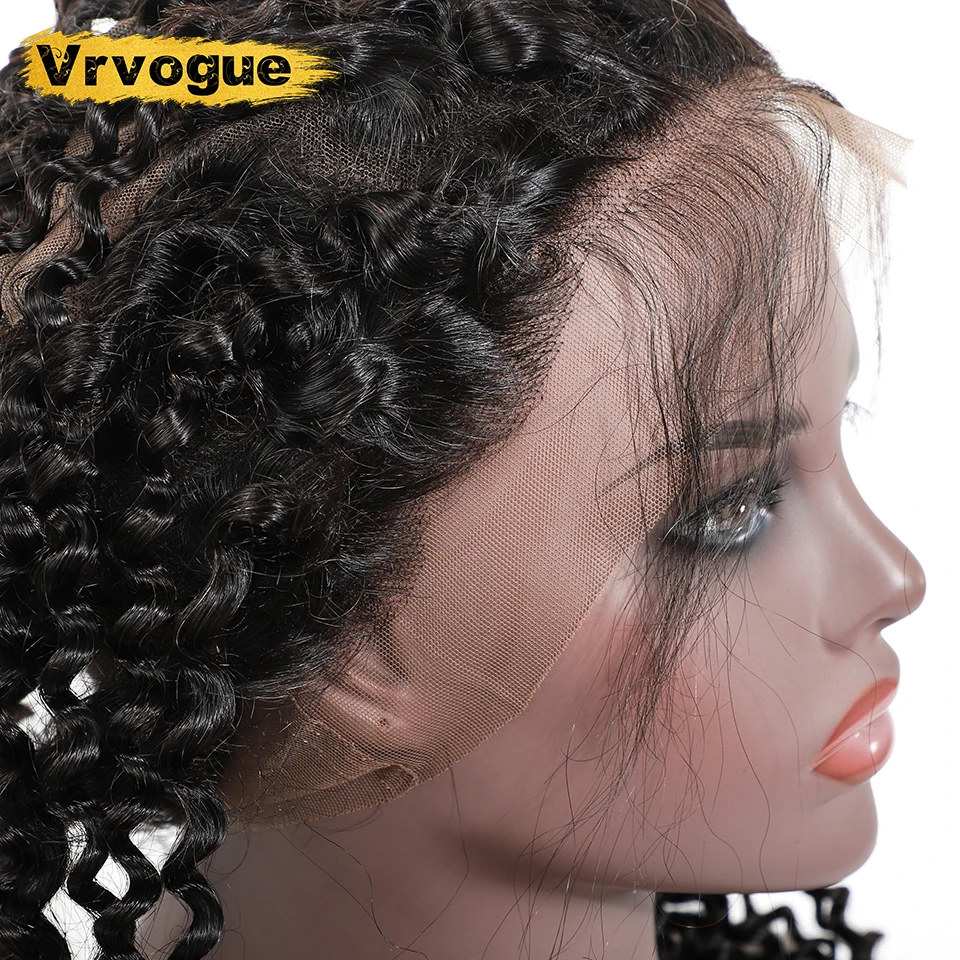 Vrvogue волосы глубокая волна пряди с 360 фронтальной бразильской Remy человеческие
