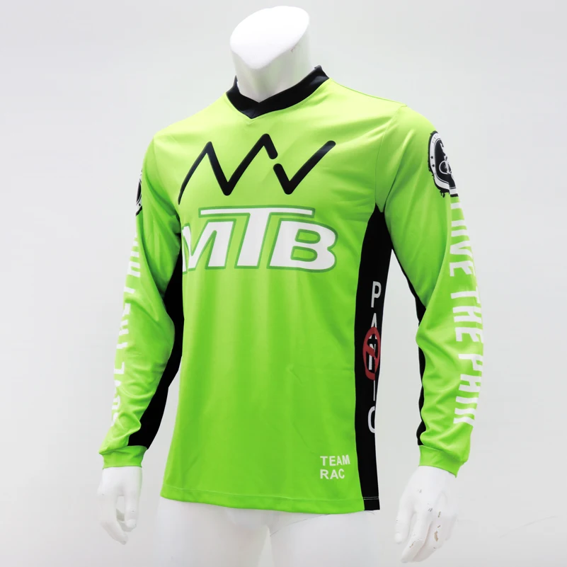 YBM Green MX DH ATV горный MTB Джерси для велоспорта горные велосипедные рубашки