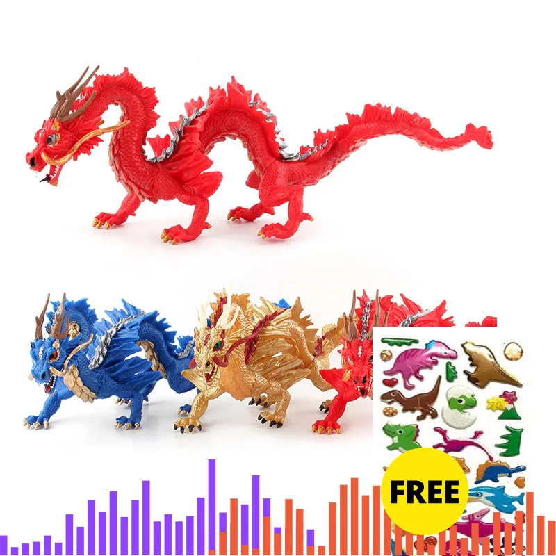 

Action&Toy Figures Model Chinese dragon Dragon Dinosaur Collection Animal Collection Model Toys Gift for boy Animal Action
