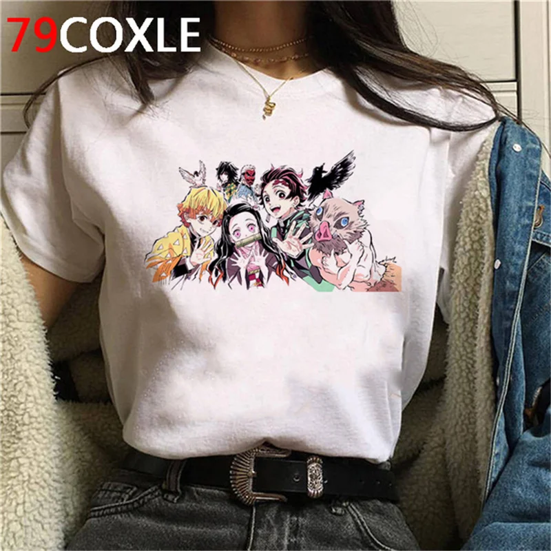 

Anime Short Sleeve Round Neck Simple Ladies Street Fashion Clothing Printed Tee T-shirt Cosplay Peripheral