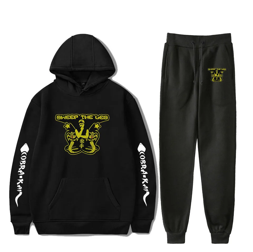 

Новое поступление 2020, толстовки с капюшоном с логотипом COBRA KAI, зимние толстовки и брюки-джоггеры, стильный Повседневный пуловер