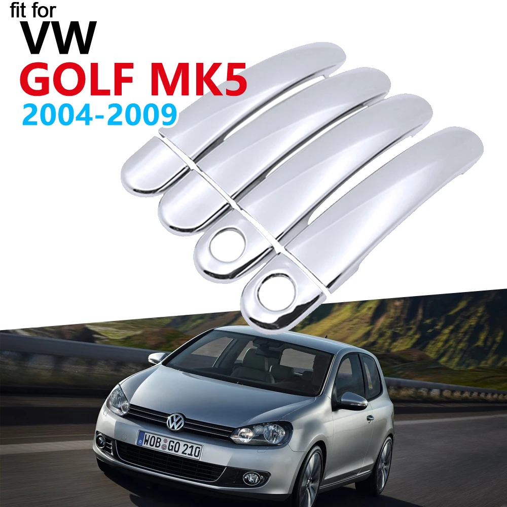 Набор хромированных накладок на дверную ручку для Volkswagen VW Golf 5 MK5 V Rabbit 1K GTI 2004 ~