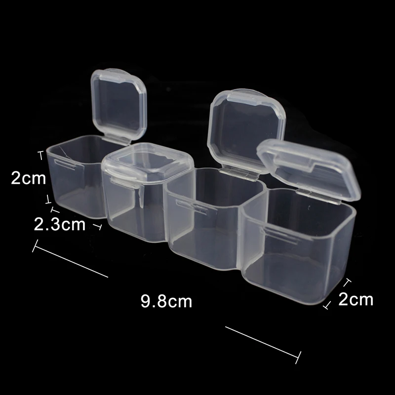 Съемная 28 прозрачные сетки для дизайна ногтей пустая коробка хранения ювелирных