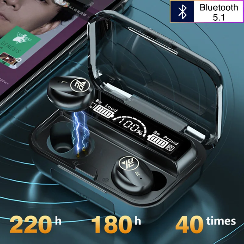 IPX7 водонепроницаемая Bluetooth гарнитура с шумоподавлением наушники микрофоном