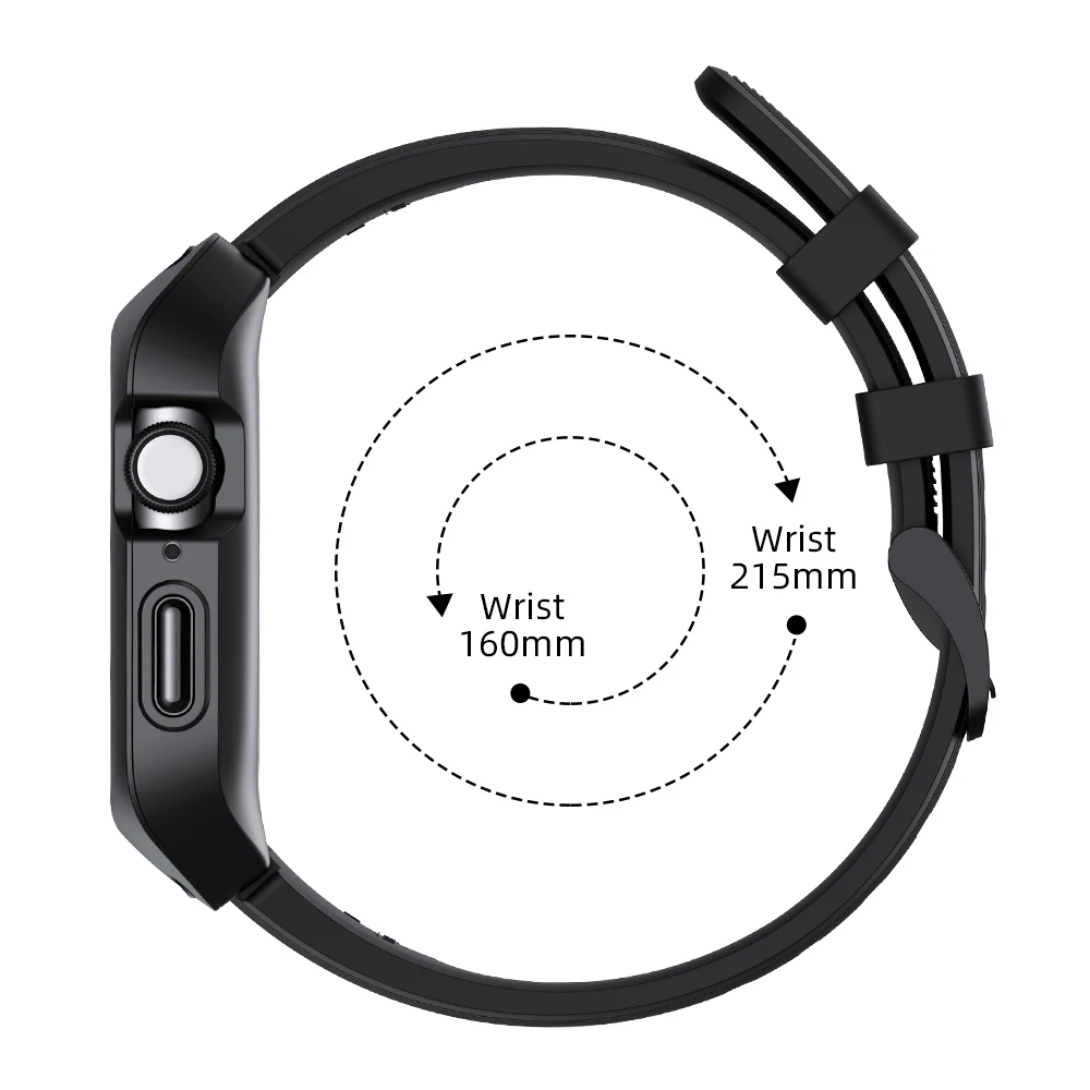 Силиконовый ТПУ чехол для часов Apple Watch Series 4 44 мм полноразмерная Защита экрана IWatch