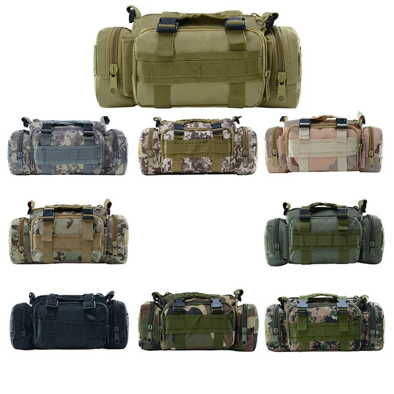 Molle Military Tactical Waist Bag Camping Traveling Hiking Climbing Nylon Shoulder Pack Pouch Outdoor Sports Hunting Gym Bag