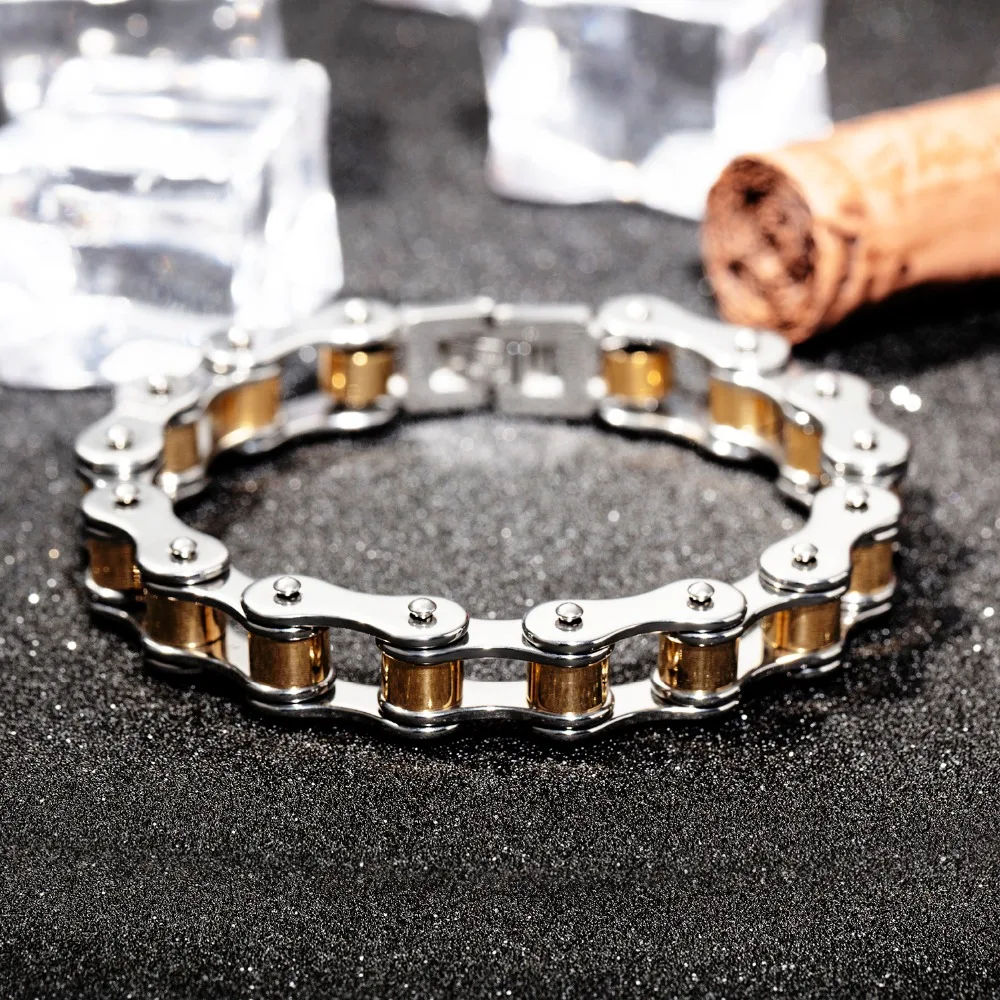 Мужской Байкерский браслет tiff новый брендовый металлический из нержавеющей