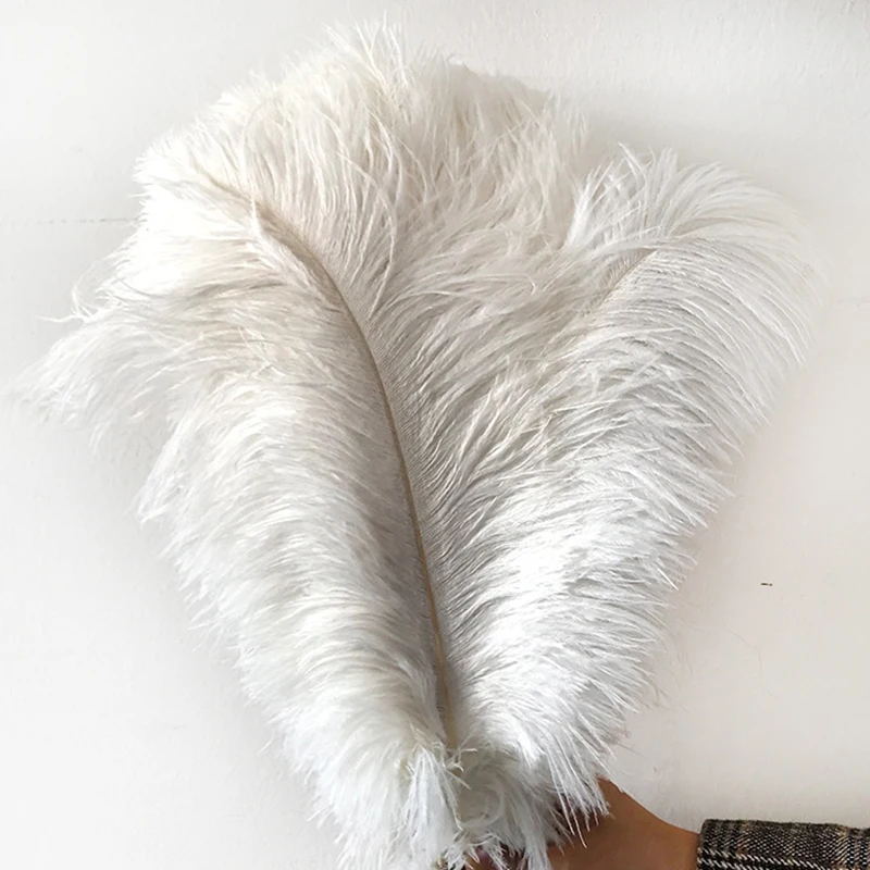 

Elegant Ostrich Feather White Black Red Fluffy Feather for Wedding Party Home Room DIY Decorations Decorative Feathers plumas