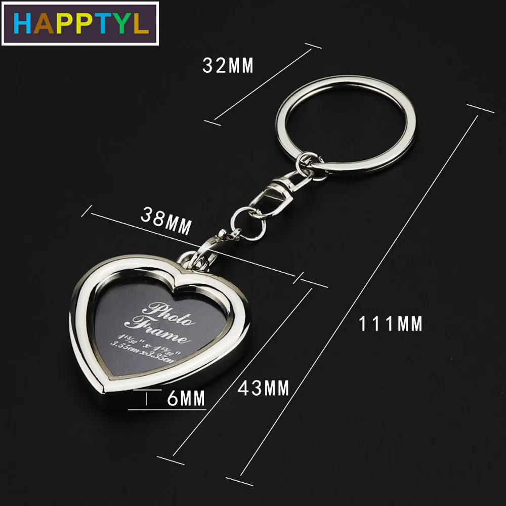 HAPPTYL 1 шт. фоторамка брелок из сплава Вставка Lovers Logo домашний декор для девушки