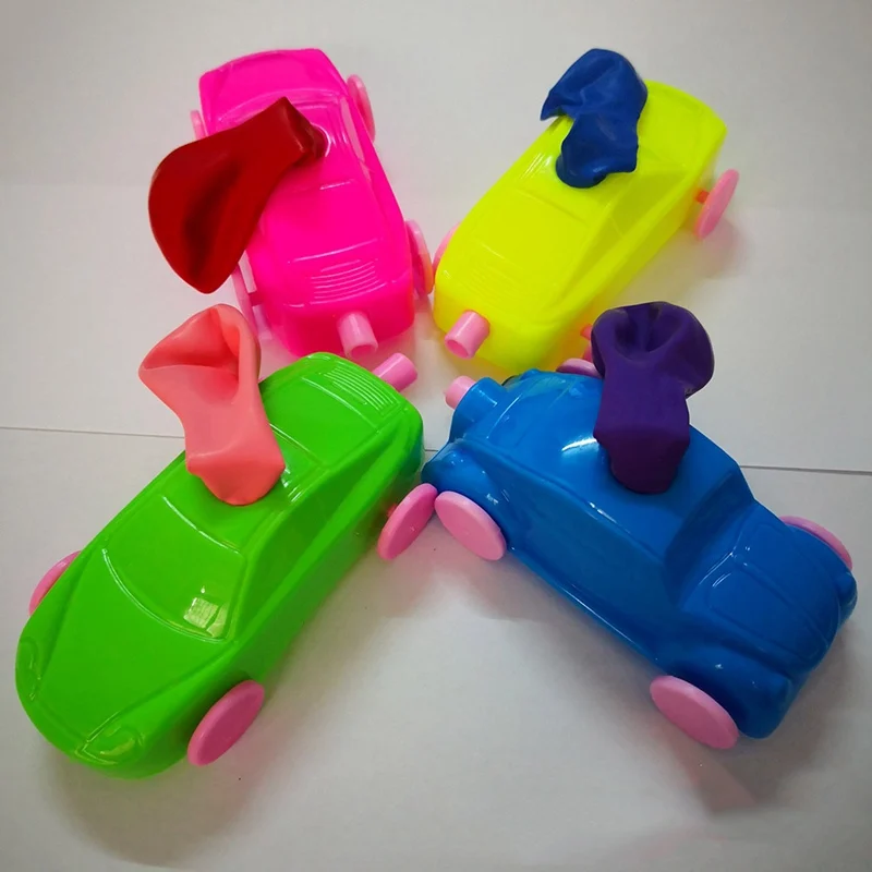 

Children Gifts Aerodynamic Forces Inflatable Balloons Car Toy Funny Inertial Power Balloon Car Toys Random Color For Baby Gift