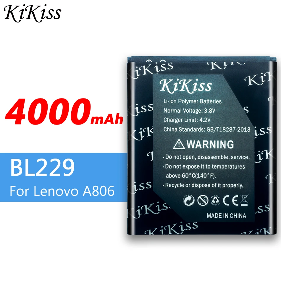 KiKiss BL 229 BL229 батарея для lenovo A8 A806 A808T 4000 мАч высокое качество Мобильный телефон