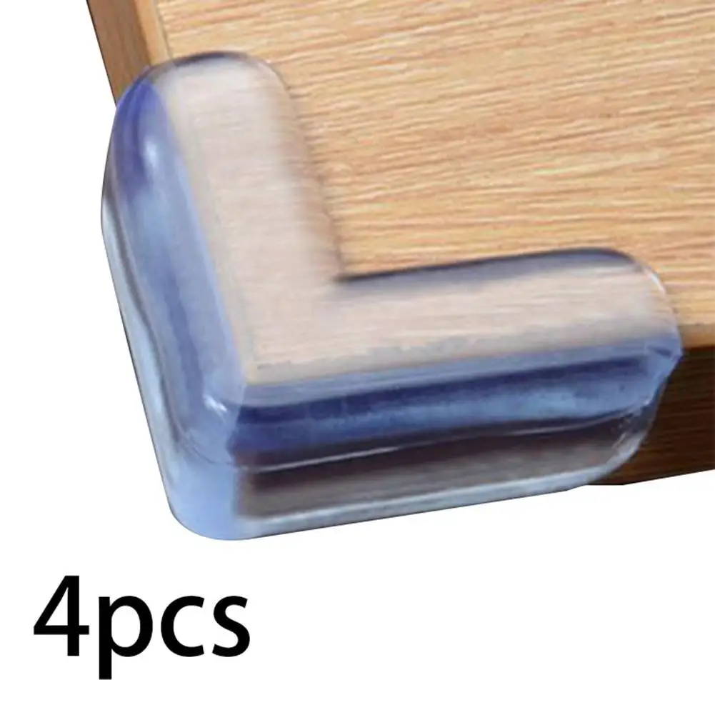 

4Pcs Children Safety Clear Anti Collision Corner Edge Bumpers Guard Protectors Child Baby Safety Silicone Protector Table Corner