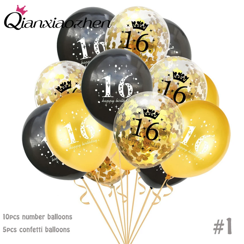 Qianxiaozhen воздушный шар для дня рождения шарик с конфетти украшения взрослых