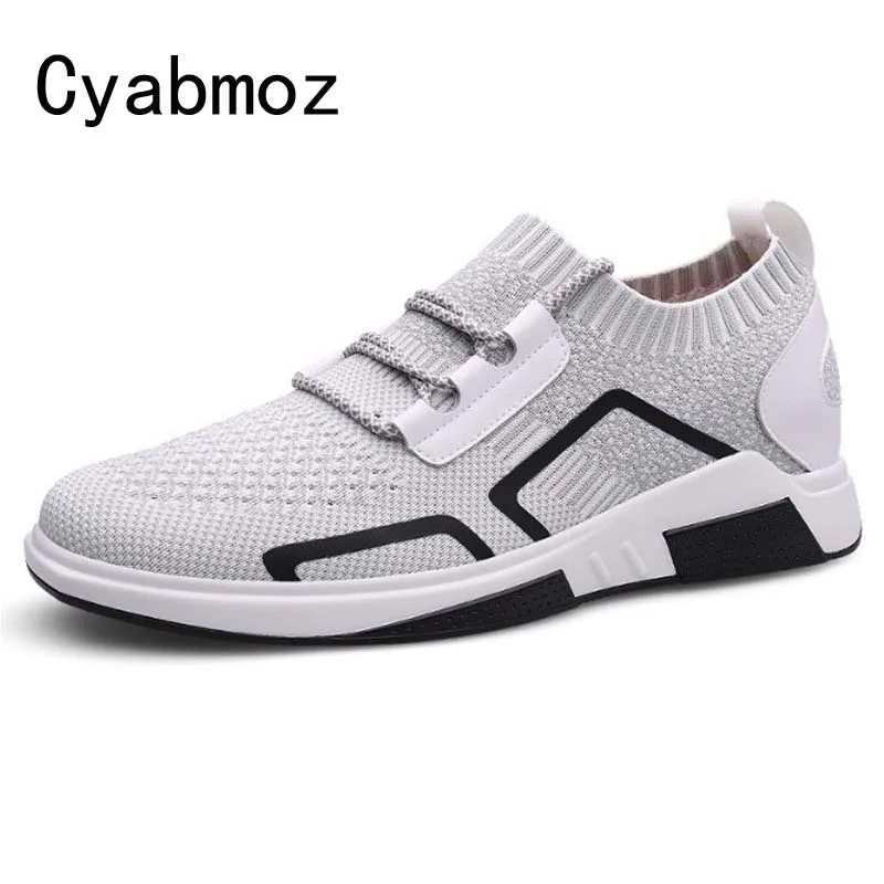 7cm Men Height Increasing Lightweight Casual Shoes Mesh Quality Man Sneakers Breathable Mesh Elevator Invisible increase