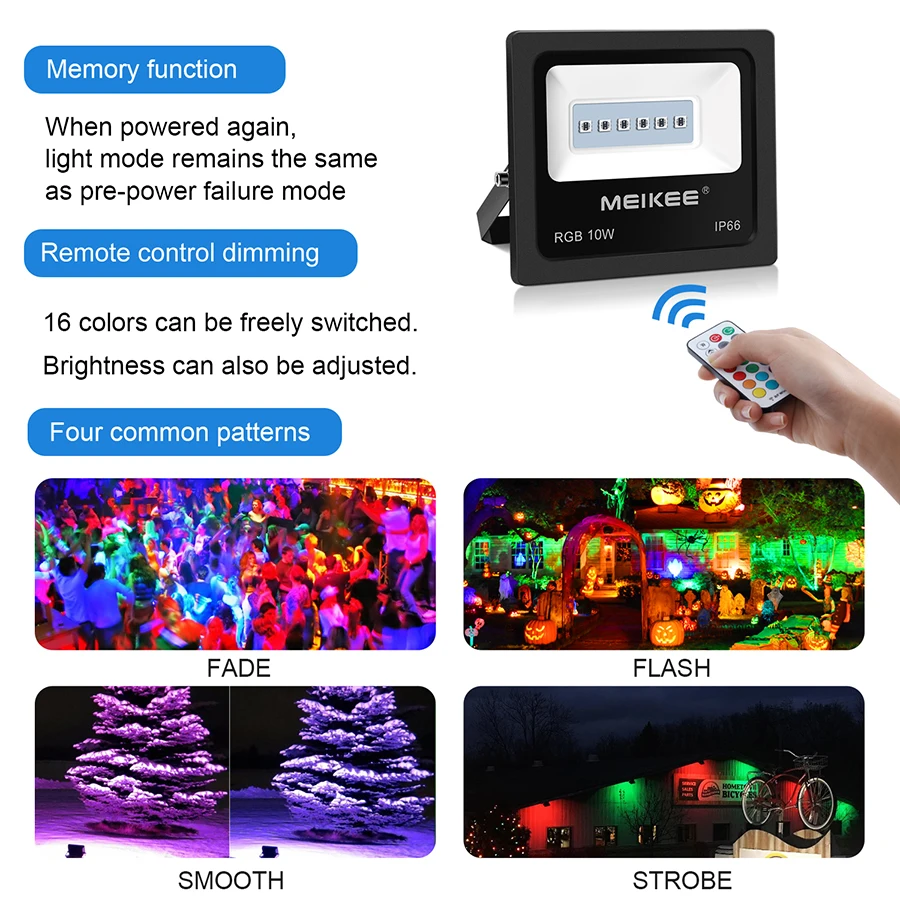10 Вт RGB Светодиодный прожектор светильник AC100-240V водонепроницаемый Светодиодный прожектор светильник s Открытый Точечный светильник s поисковый светильник s с пультом дистанционного управления для улицы сада